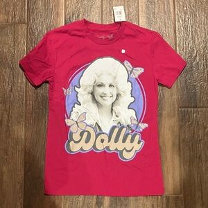 Red Graphic T-Shirt with Dolly Design